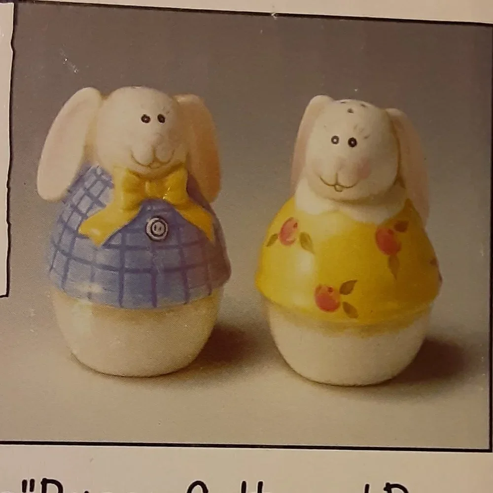Vintage Bunny Salt and Pepper Shakers Collectible